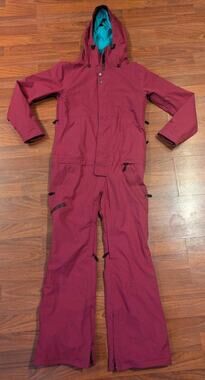 Airblaster Beast Suit XS 30K 20K One Piece Snowboard Ski Snowsuit Burgundy
